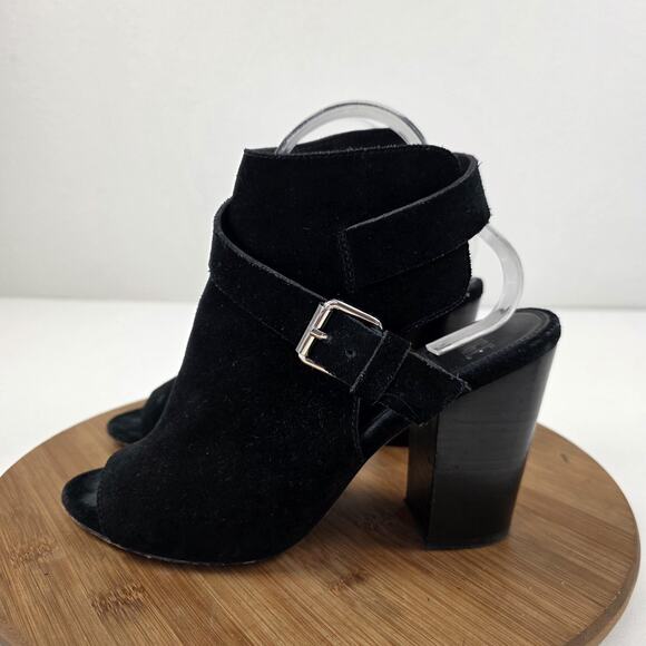 Rag & Bone Shoes Womens Size 9 Suede Open Toe Block Heel Sandals Buckle Strap - Picture 1 of 16